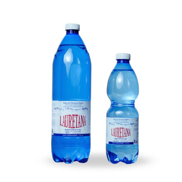 Lauretana Water 100% recyclable Plastic bottles